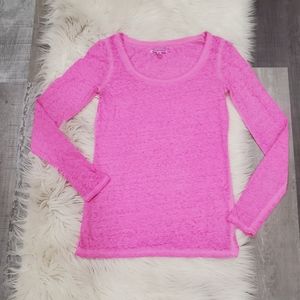 American eagle outfitters barbie pink sleeve top